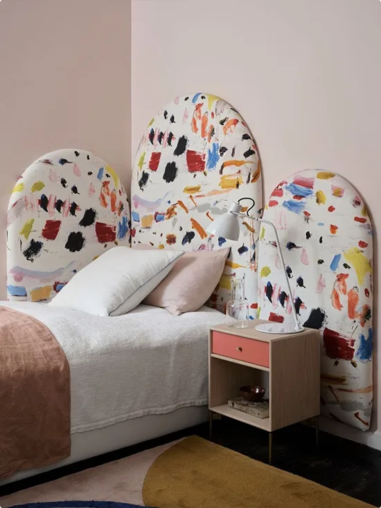 Three Arched Brushstroke Headboard Panels