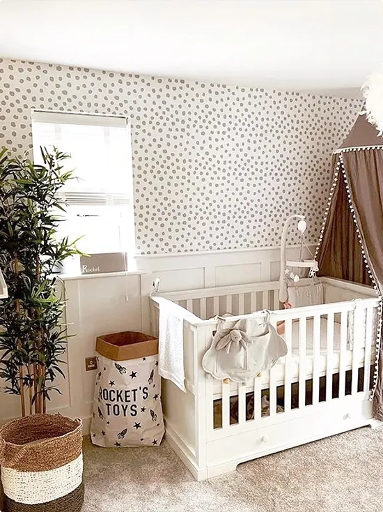 Canopy Nursery with Polka Dot Walls