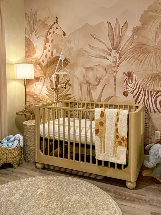 Jungle Safari Mural Nursery