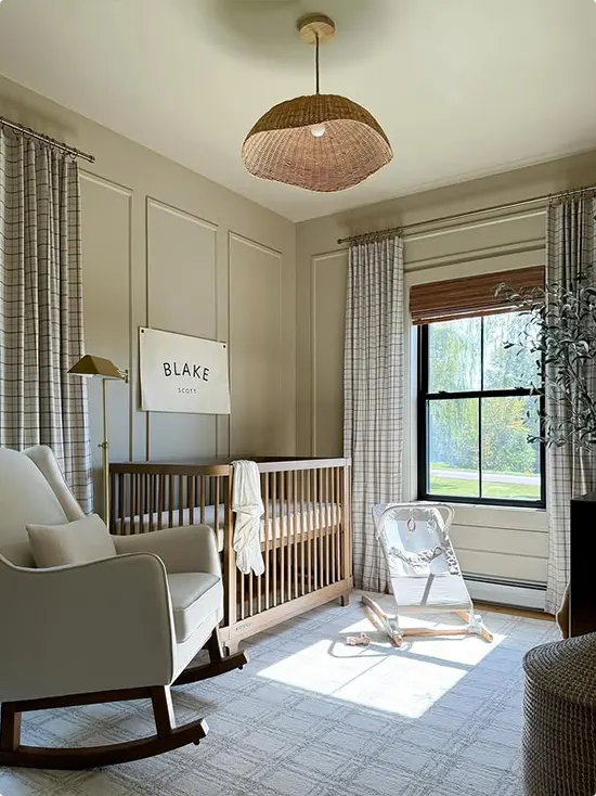 Plaid Curtain Nursery