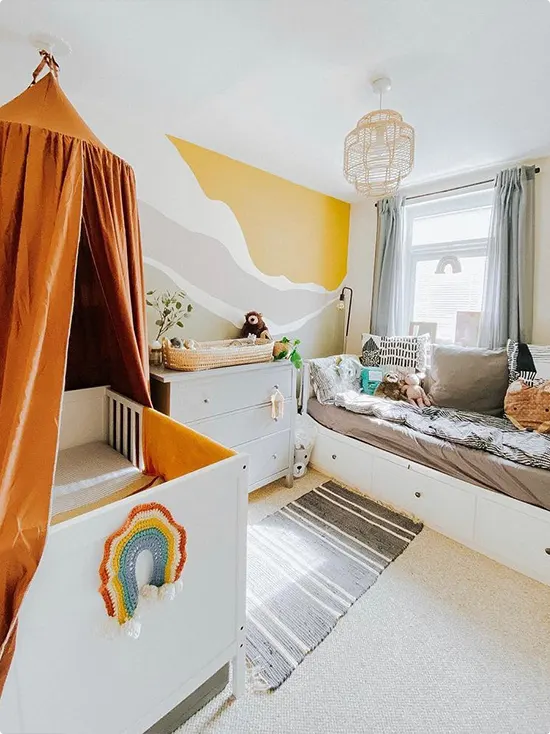 Rust Canopy Nursery with a Sunshine Mural