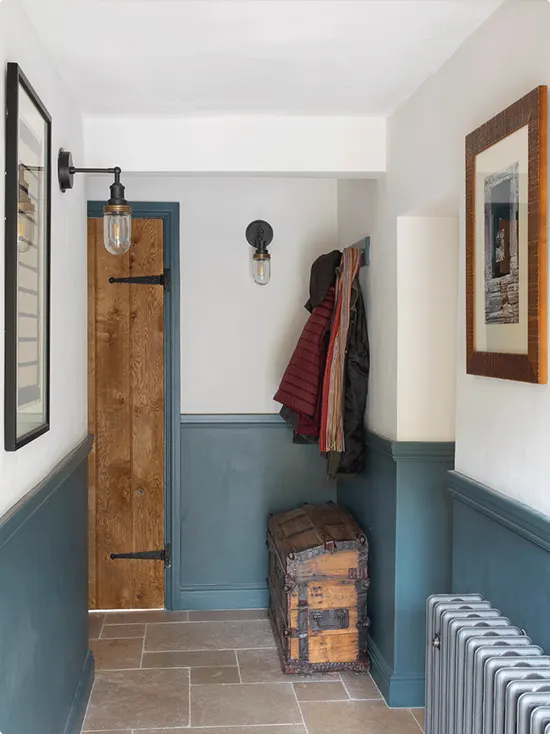 Teal White Hallway Colors