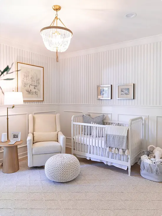 Timeless White Cream and Pale Gray Nursery