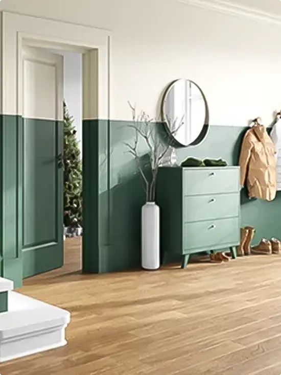 White and Forest Green Colors