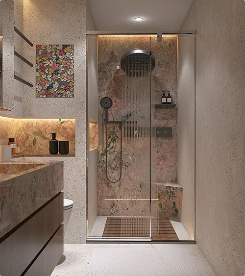 Artistic Stone and Ambient Lighting