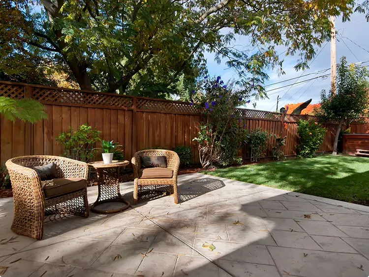 Classic Stained Cedar Privacy Fence