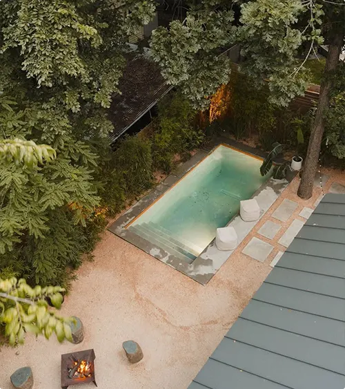 Desert-Inspired Sandy Courtyard Pool Retreat