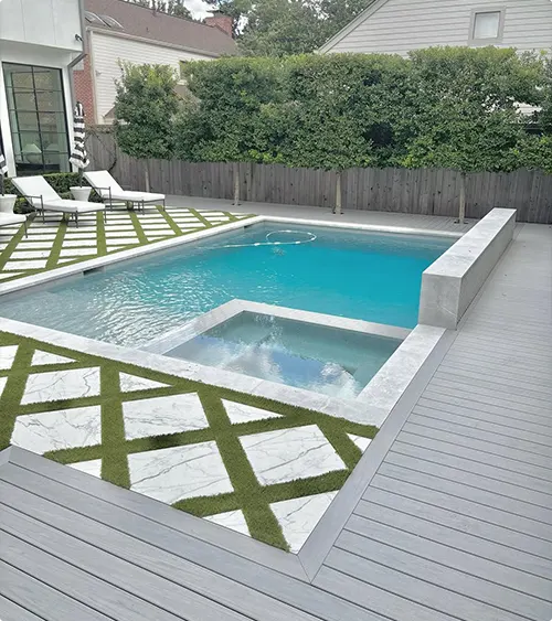 Geometric Grass Paver Mix