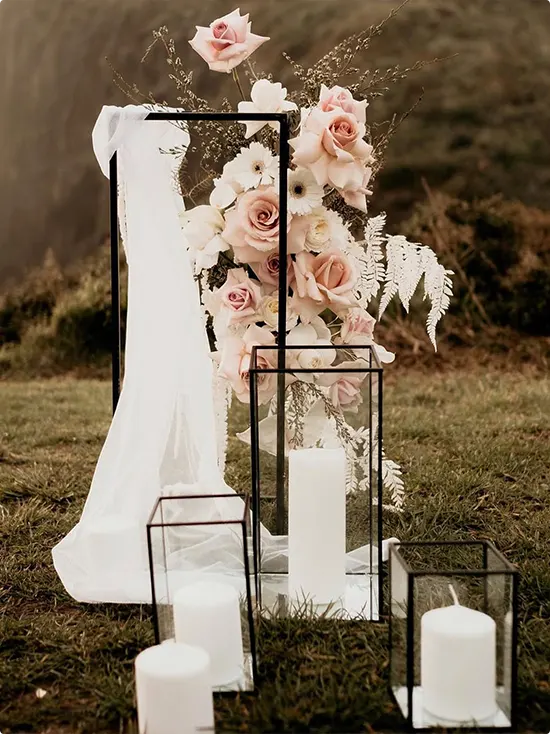 Tall Black Metal Ceremony Frame