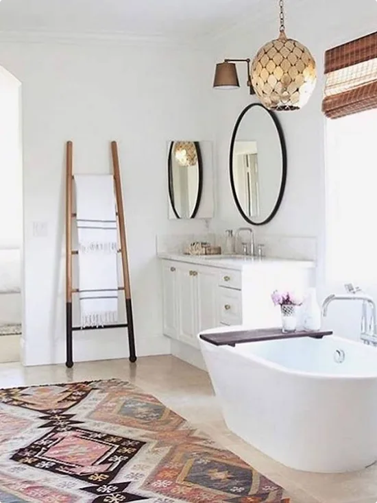 Tall Wooden Ladder Towel Rack