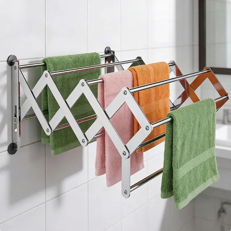 Wall-Mounted Stainless Steel Accordion Rack