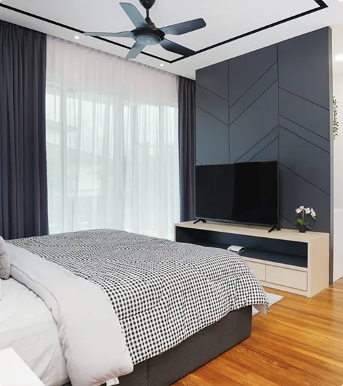 Navy Chevron Wall Panel