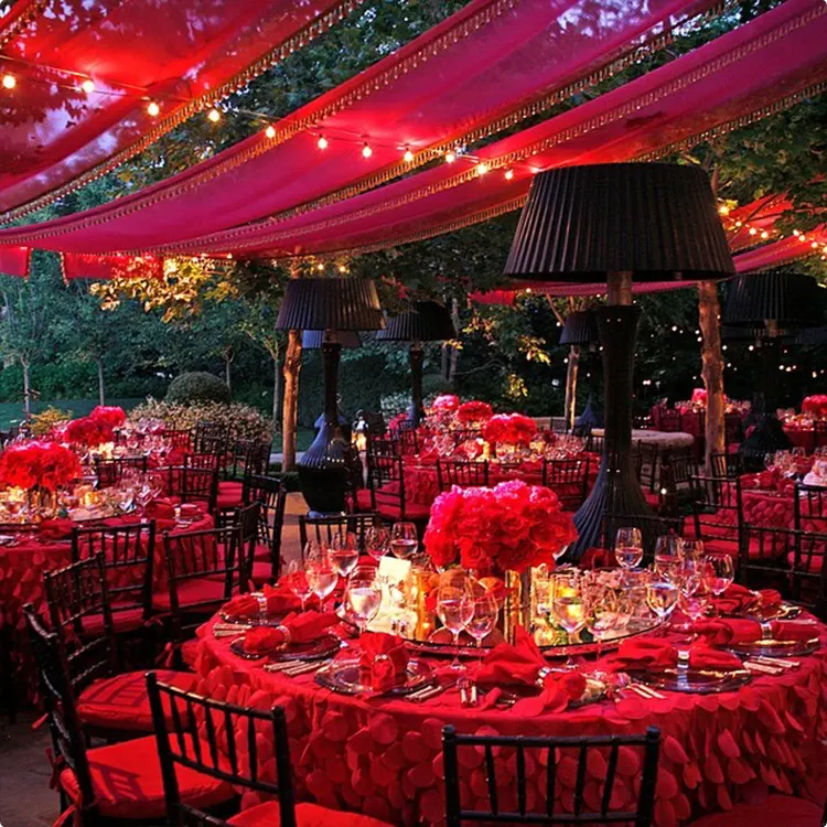 Red Garden Canopy Reception