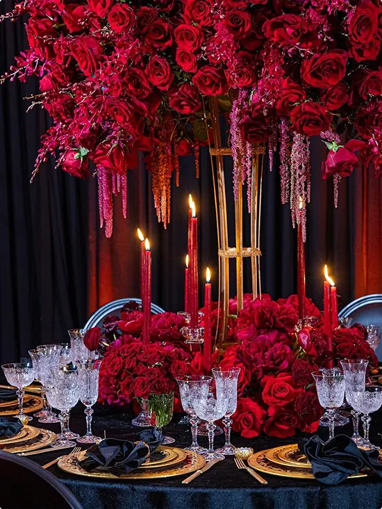 Black And Red Wedding Decor Ideas