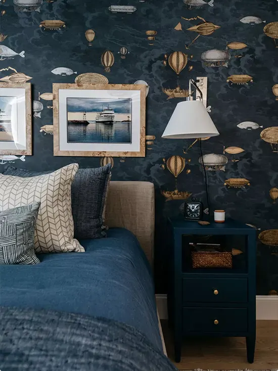 Vintage Navy Nautical Bedroom