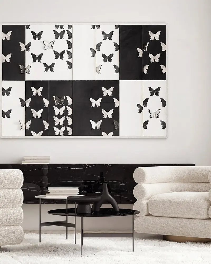 Black and White Butterfly Decor