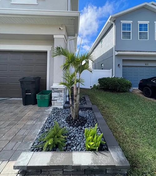 Raised Rectangular Palm Planter