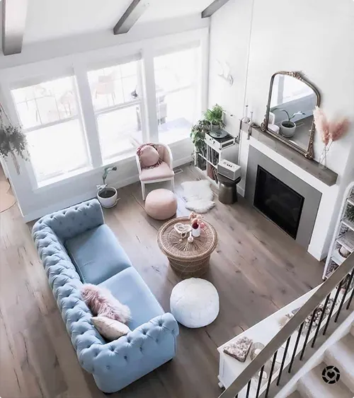 Sky Blue Living Room Retreat