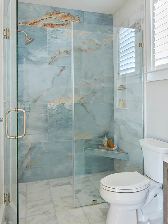 Blue Marble Shower Tile Ideas