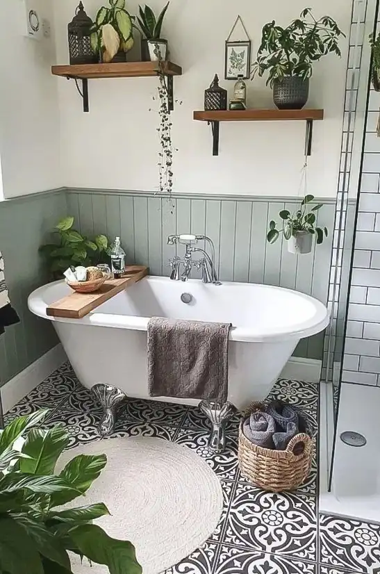 Use a Wooden Bath Tray