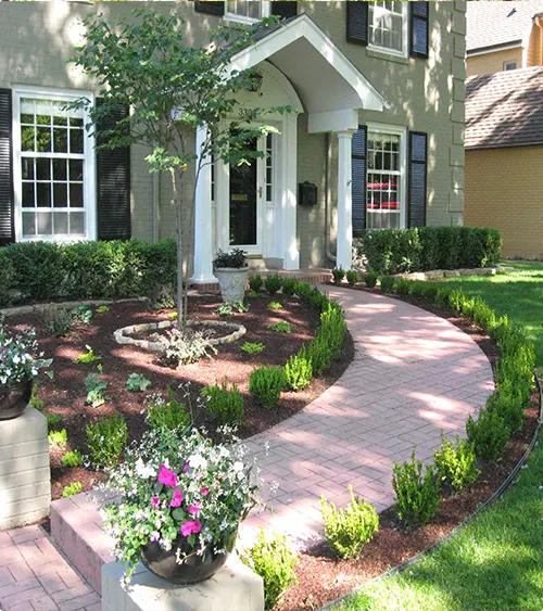 Brick Basketweave Garden Path