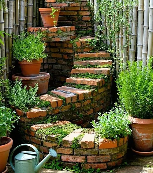 Brick Planter for Spiral Greenery