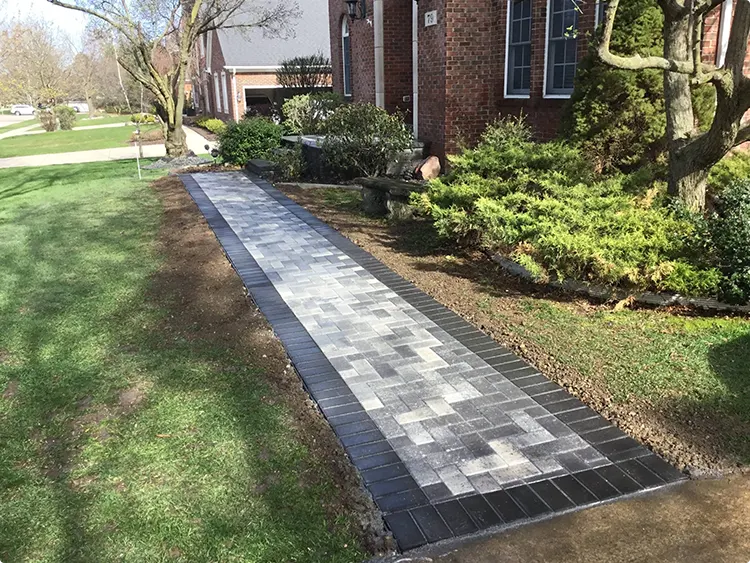 Charcoal Paver Walkway