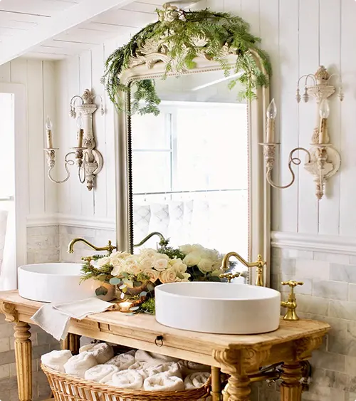 Farmhouse Christmas in Gilded Tones