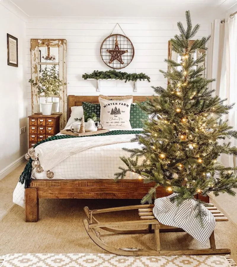 Rustic Modern Farmhouse Winter Farm Bedroom