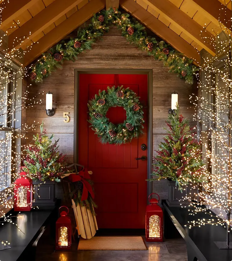 Cozy Woodland Cabin Holiday Style
