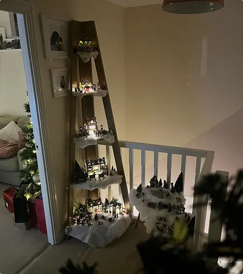 Elevated Leaning Shelves