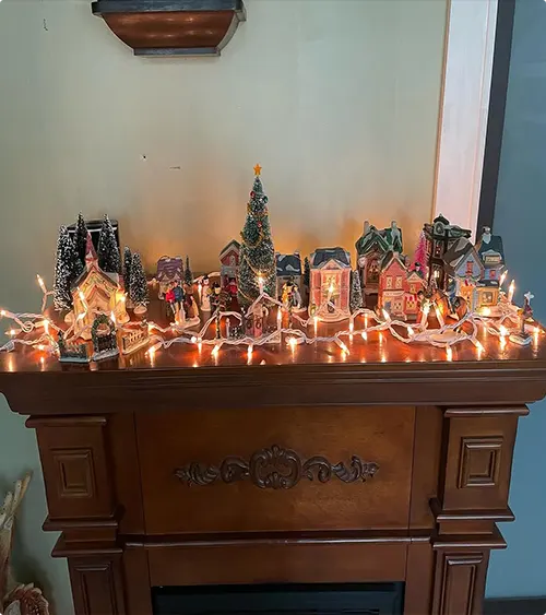 Glow on the Mantel