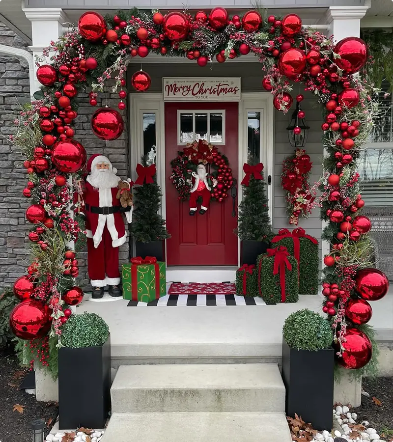 Grand Archway in Festive Red