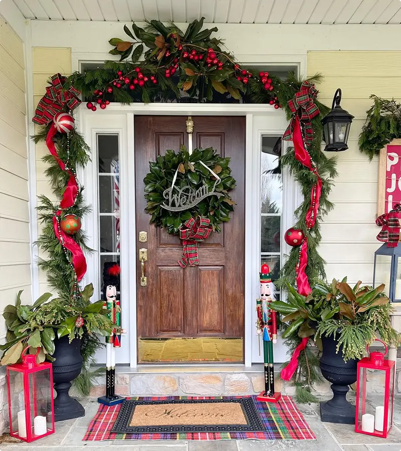 Holiday Christmas Porch Nutcracker Welcome