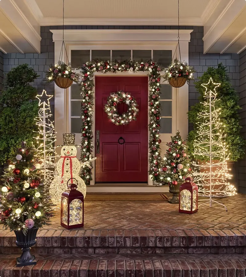 Red Snowman Door