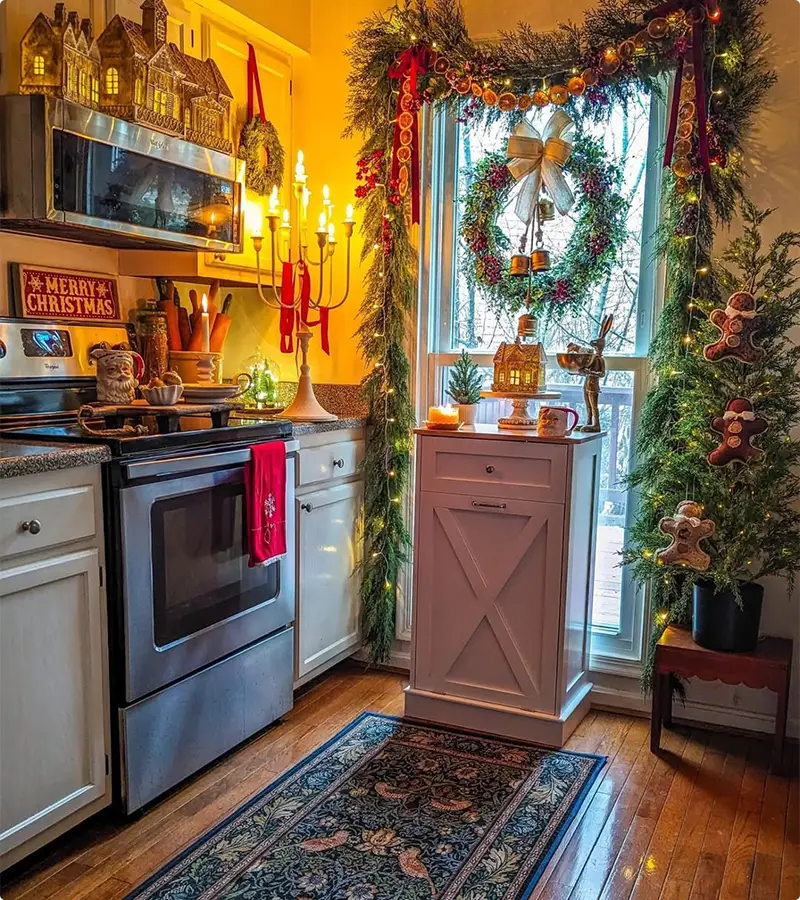 Traditional Christmas Kitchen Corner