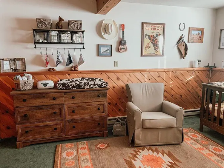 Cozy Changing Area in Barnwood