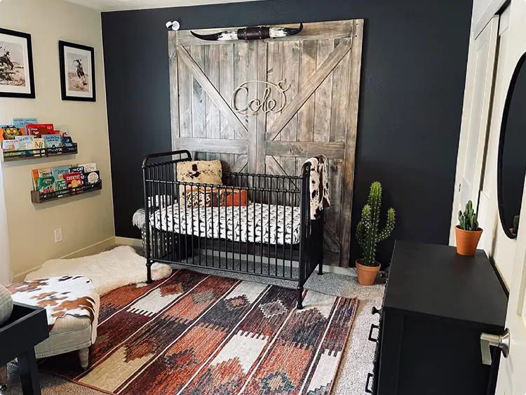 Dark Wall and Barn Door Tapestry
