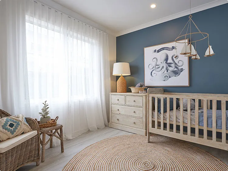 Deep Blue Coastal Accent Wall