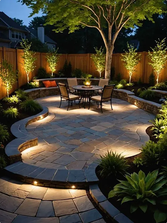 Fire Table Stone Patio