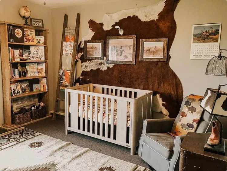 Hide-Style Accent Wall with a Vintage Western Look