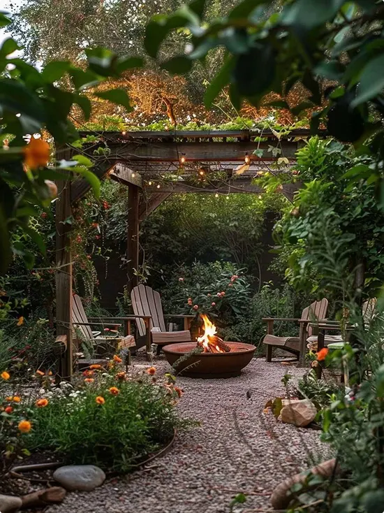 Overgrown Pergola Area
