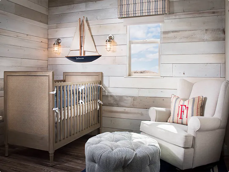 Rustic Nursery with Beach Cottage Style