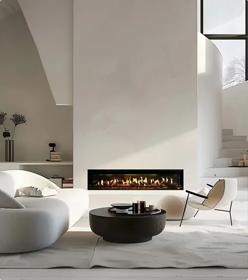 Minimalist All-White Living Room