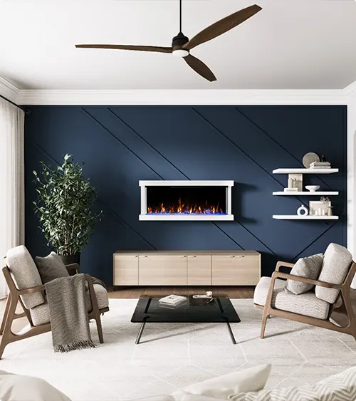 Navy Blue Floating Shelves