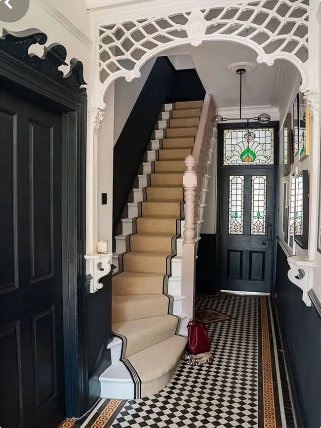 Victorian Stained Glass Hallway