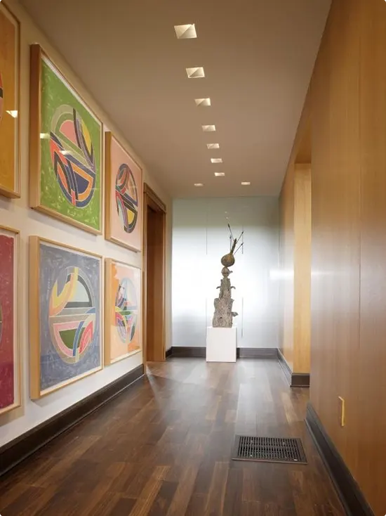 Abstract Art Display With a Sculptural Accent
