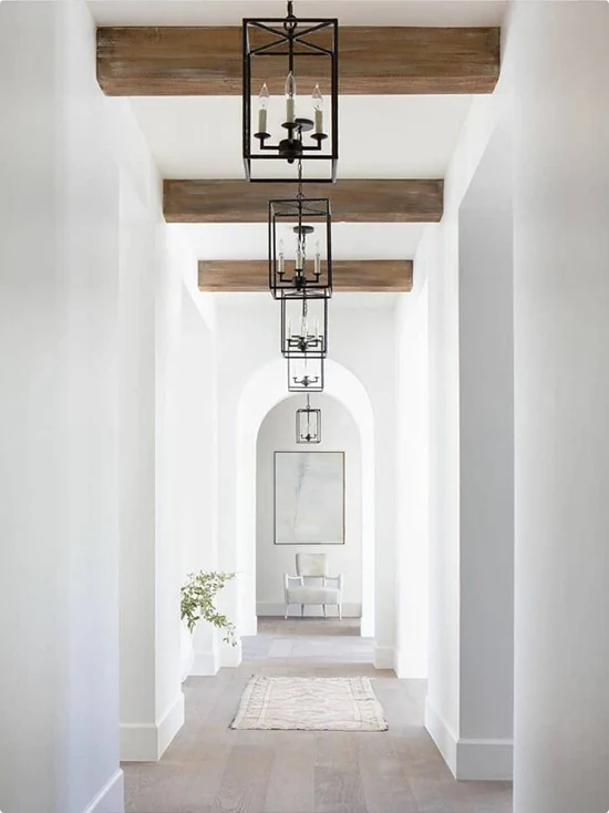Arched Opening with Exposed Beams