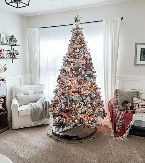 Flocked Decor in Blush