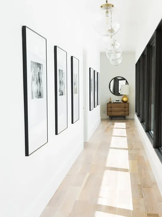 Mid-Century Dresser and Black Gallery Wall